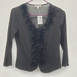 NWT SHEER FLOWER BLOUSE